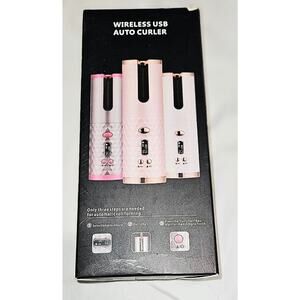 Wireless Hair Curler Cordless LCD Auto Rotating Curling Iron USB Battery Ceramic